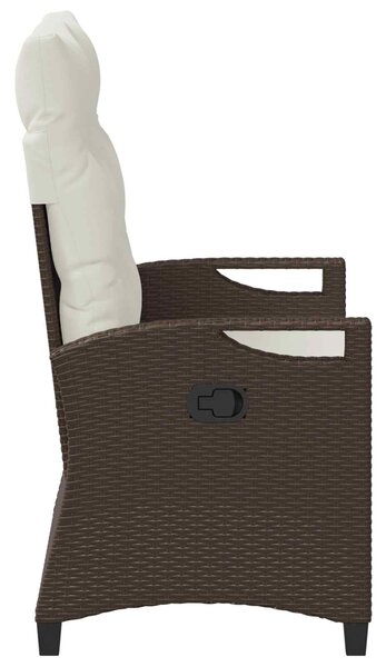 VidaXL Kerti pad Barna és Krém 105 x 60 x 112 cm Acél és poliészter