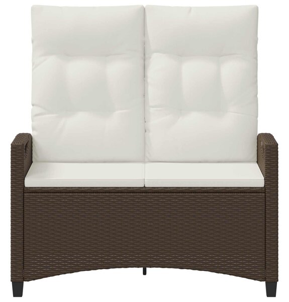 VidaXL Kerti pad Barna és Krém 105 x 60 x 112 cm Acél és poliészter