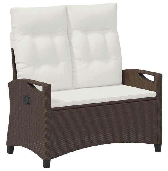 VidaXL Kerti pad Barna és Krém 105 x 60 x 112 cm Acél és poliészter