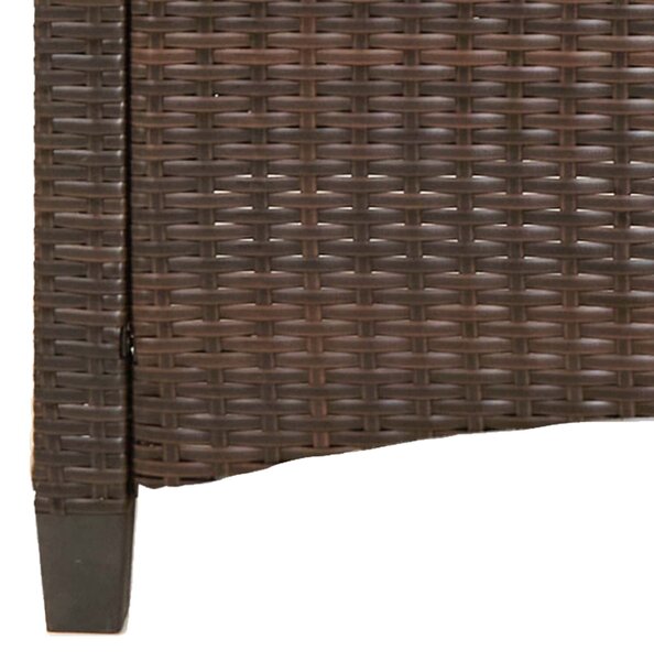 VidaXL Kerti pad Barna és Piros 105 x 60 x 112 cm Acél és poliészter