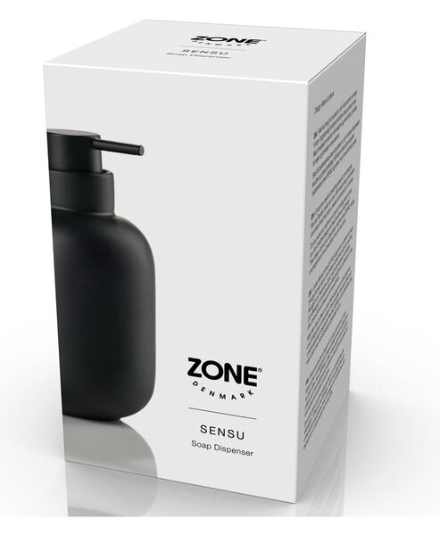 Fekete agyagkerámia szappanadagoló 300 ml Sensu – Zone
