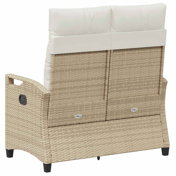 VidaXL Kerti pad Beige és krém 105 x 60 x 112 cm Acél és poliészter