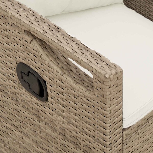 VidaXL Kerti pad Beige és krém 105 x 60 x 112 cm Acél és poliészter