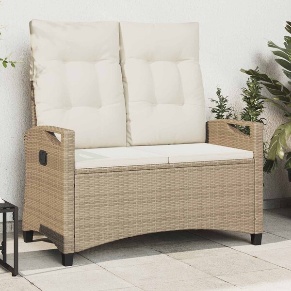 VidaXL Kerti pad Beige és krém 105 x 60 x 112 cm Acél és poliészter