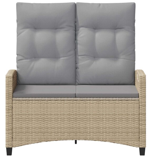 VidaXL Kerti pad párnával Beige és Világosszürke 105 x 60 x 112 cm