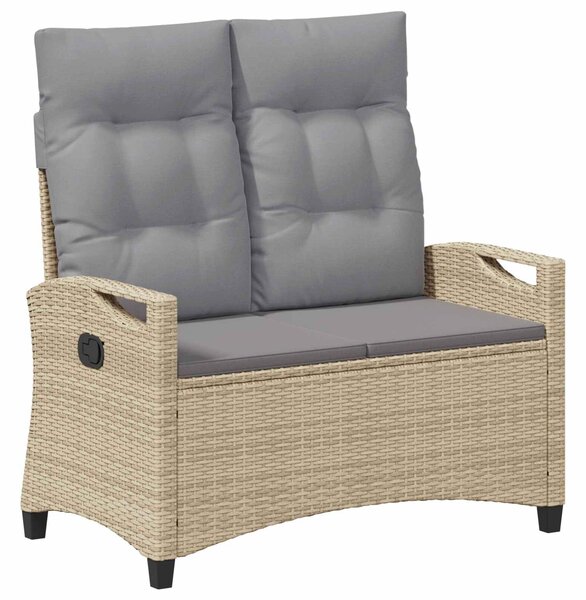 VidaXL Kerti pad párnával Beige és Világosszürke 105 x 60 x 112 cm