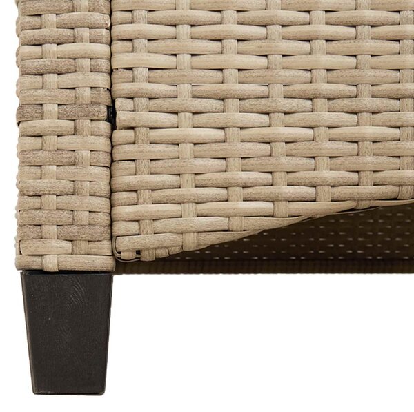 VidaXL Kerti pad párnával Beige és Világosszürke 105 x 60 x 112 cm