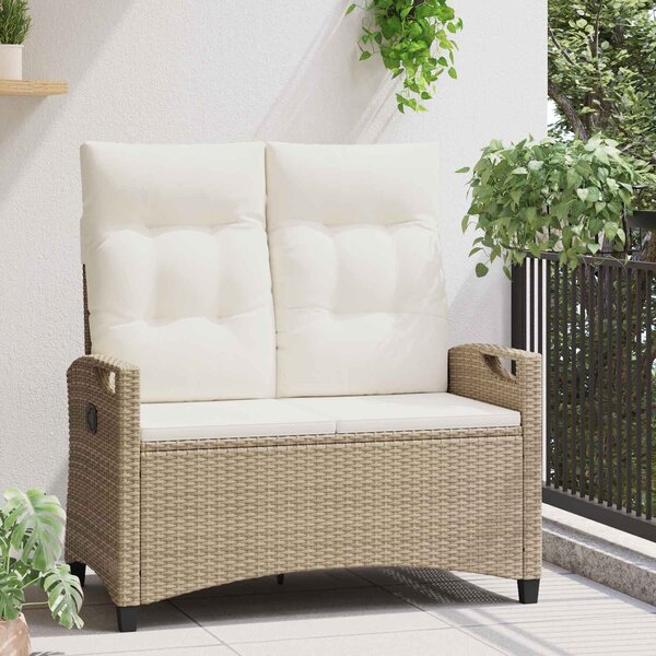 VidaXL Kerti pad Beige és krém 105 x 60 x 112 cm Acél és poliészter