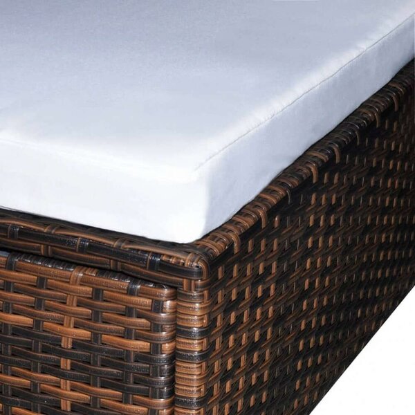 Polyrattan Kerti Ülőgarnitúra - Barna - 6 részes
