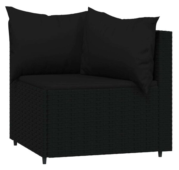 VidaXL Polyrattan Kerti Ülőgarnitúra - 3 részes - Fekete
