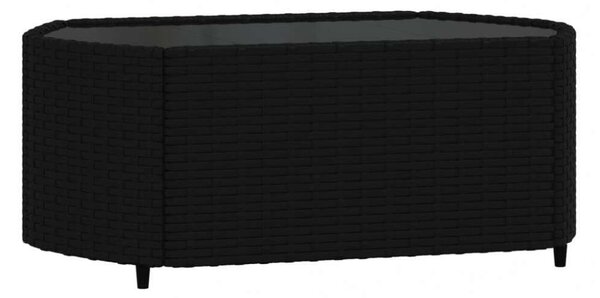 VidaXL Polyrattan Kerti Ülőgarnitúra - 3 részes - Fekete