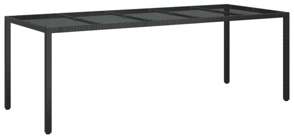 Polyrattan Kerti Étkezőgarnitúra - 11 részes - Fekete
