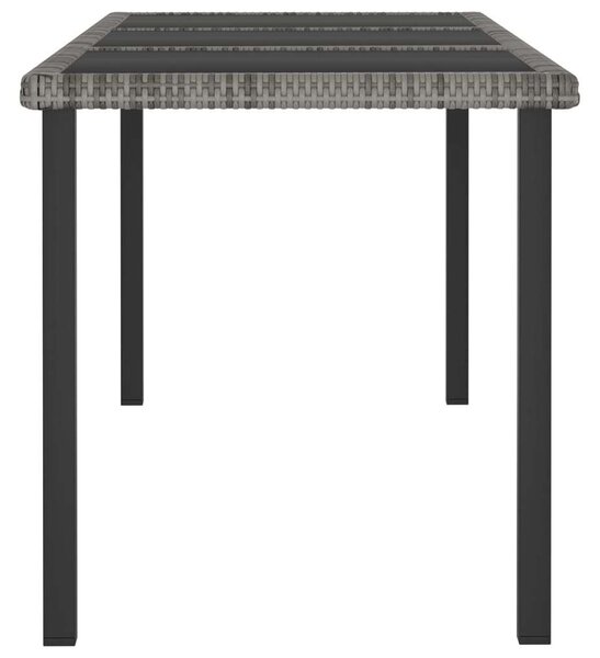 Polyrattan Kerti Étkezőgarnitúra - 9 részes - Szürke