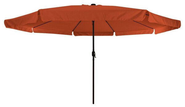 VidaXL Kert Napernyő LED villanyokkal ø395x245 cm Terrakotta