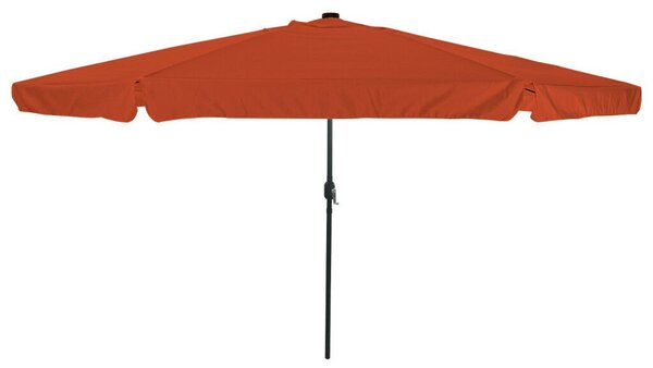 VidaXL Kert Napernyő LED villanyokkal ø395x245 cm Terrakotta