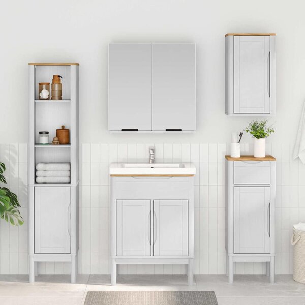 Fürdőszobai mosdószekrény polcokkal FLORO Fehér 60 x 40 x 80 cm