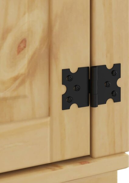Cabinet polcokkal tárolóval ajtóval 4 pcs Méz Tömör fenyőfa