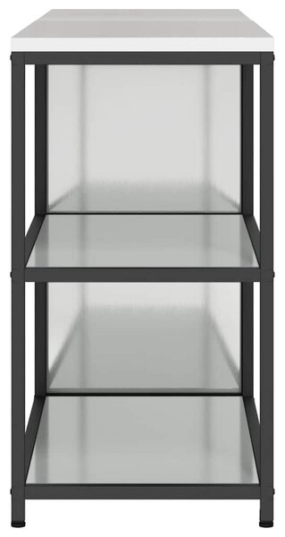 Konyhai Tároló Készlet polcokkal 2 pcs Ezüst Horganyzott acél