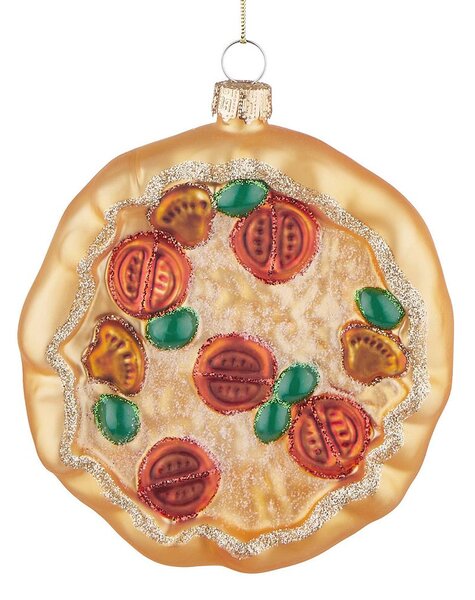 HANG ON üveg karácsonyfadísz, pizza