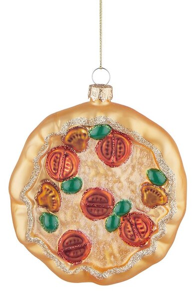 HANG ON üveg karácsonyfadísz, pizza