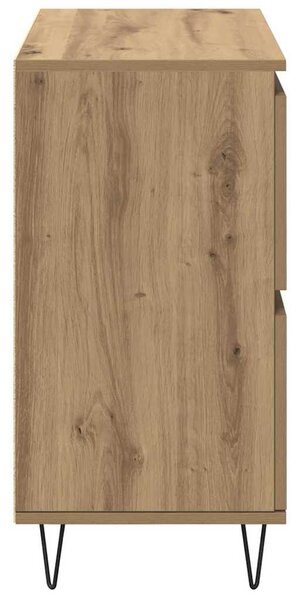Oldalszekrények 2 pcs kézműves tölgy 120 x 35 x 70 cm Faanyag