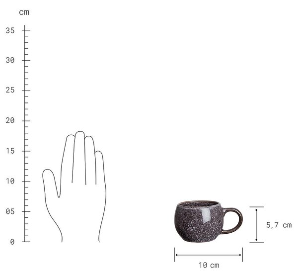 COTTAGE espresso csésze, sötétkék 180ml