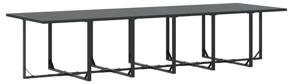 VidaXL Kert étkező szett 17 pcs Fekete Acél
