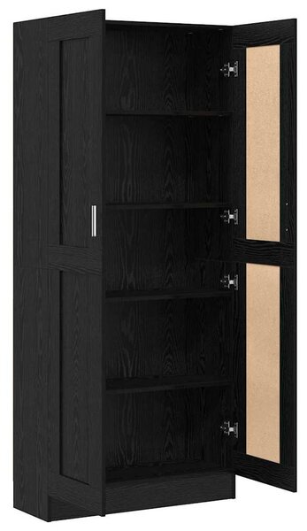 Könyvespolc Fekete tölgy 82,5 x 30,5 x 185 cm Faanyag