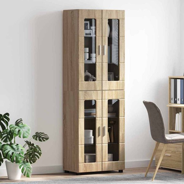Magasfiú polcokkal Sonoma tölgy 60 x 35 x 182 cm Faanyag