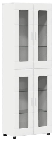 Magasfiú polcokkal tárolóval Fehér 60 x 35 x 182 cm Faanyag