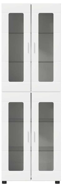 Magasfiú polcokkal tárolóval Fehér 60 x 35 x 182 cm Faanyag