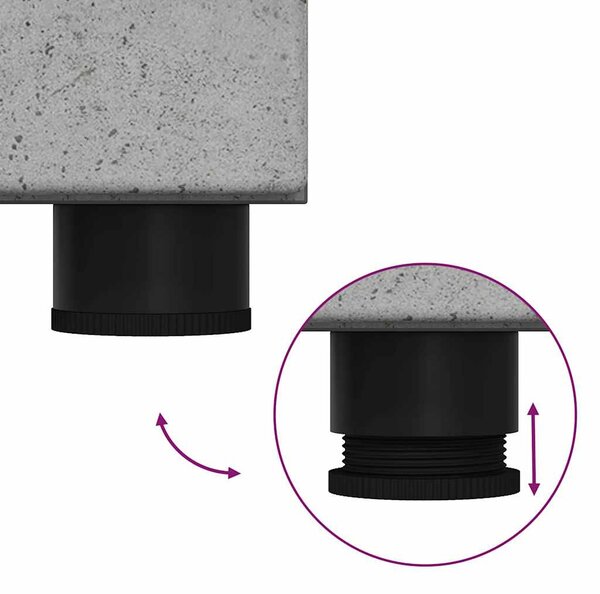 Magasfiú polcokkal Beton Szürke 60 x 35 x 182 cm Faanyag