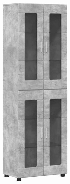 Magasfiú polcokkal Beton Szürke 60 x 35 x 182 cm Faanyag