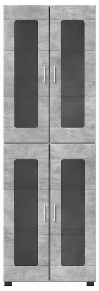 Magasfiú polcokkal Beton Szürke 60 x 35 x 182 cm Faanyag
