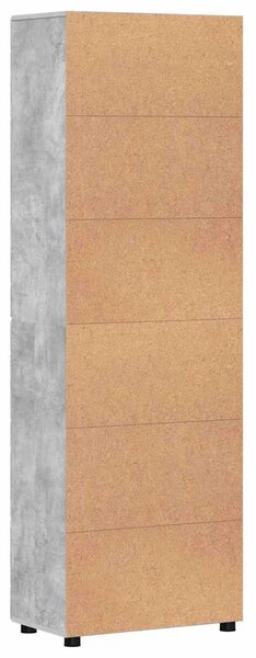Magasfiú polcokkal Beton Szürke 60 x 35 x 182 cm Faanyag