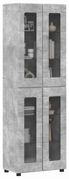 Magasfiú polcokkal Beton Szürke 60 x 35 x 182 cm Faanyag