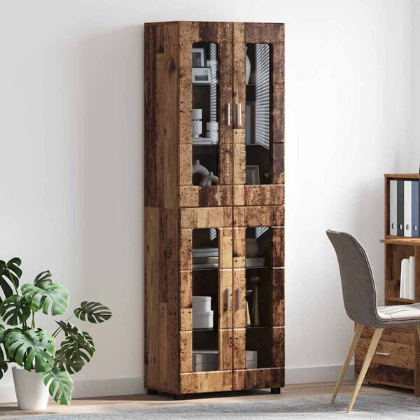 Magasfiú polcokkal tárolóval Öreg fa 60 x 35 x 182 cm Faanyag