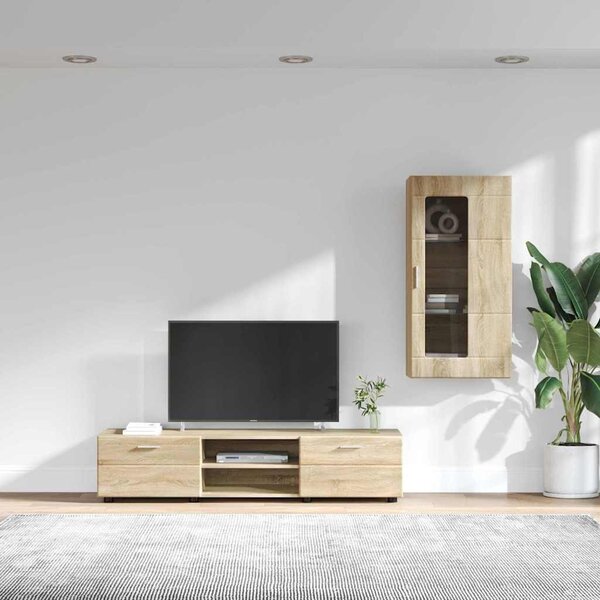 TV szekrény garnitúra FLORIN 3 db Sonoma tölgy Szerelt Fa