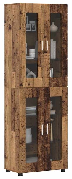 Magasfiú polcokkal tárolóval Öreg fa 60 x 35 x 182 cm Faanyag