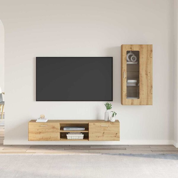 TV szekrény garnitúra FLORIN 3 pcs Artisan tölgy Faanyag