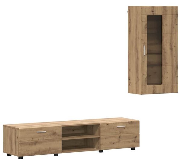 TV szekrény garnitúra FLORIN 3 pcs Artisan tölgy Faanyag