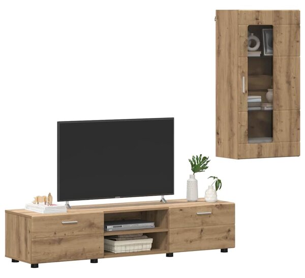 TV szekrény garnitúra FLORIN 3 pcs Artisan tölgy Faanyag