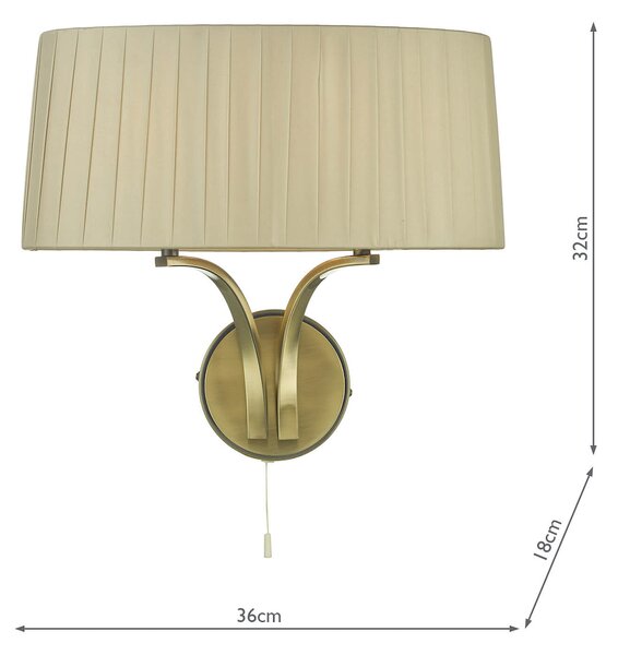 Dar lighting klasszikus fali lámpa cristin antik sárgaréz darcri0929