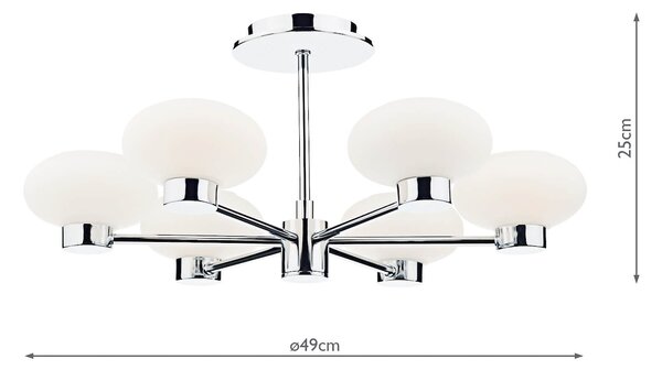 Dar lighting modern mennyezeti lámpa system csiszolt króm darsys0650