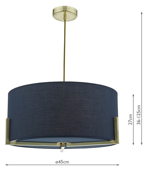 Dar lighting modern függeszték santino kék darsan0323