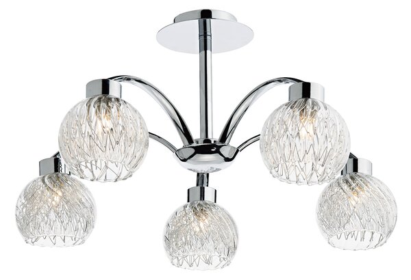 Dar lighting glamour modern mennyezeti lámpa yasmin csiszolt króm daryas0550
