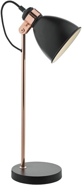 Dar lighting modern asztali lámpa frederick fekete réz darfre4222