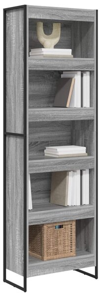 Könyvespolc 2 pcs Szürke Sonoma 80 x 30 x 155 cm Faanyag