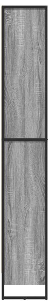 Könyvespolc 2 pcs Szürke Sonoma 80 x 30 x 155 cm Faanyag