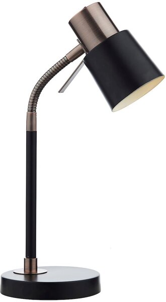 Dar lighting modern asztali lámpa bond fekete réz darbon4254